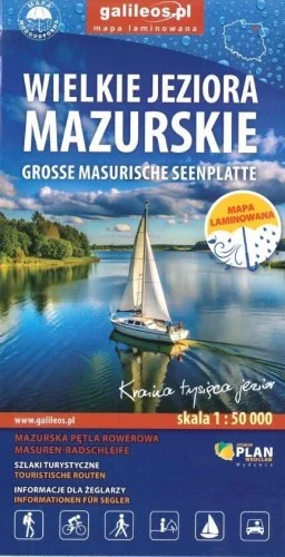 MAPA TURYSTYCZNA WIELKIE JEZIORA MAZURSKIE LAM. Dodaj do koszyka
