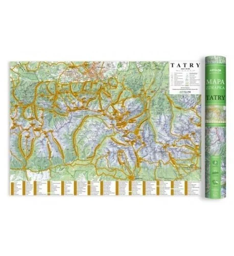 MAPA ZDRAPKA - TATRY 1:50 000, PRACA ZBIOROWA Obniżka ceny