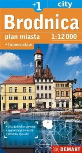 PLAN MIASTA - BRODNICA/INOWROCŁAW 1:12 000 DEMART Tylko do końca tygodnia
