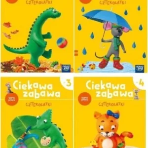CIEKAWA ZABAWA 4-LATKI KARTY PRACY CZ. 1-4 2021 NE Super okazja