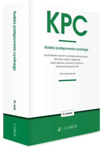 Okazja KPC. KODEKS POSTĘPOWANIA CYWILNEGO W.13