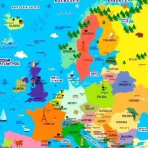 KARTA EDU SKŁADANA GEOGRAFIA - EUROPA A4 Tylko dziś