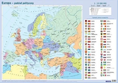 Oferta MAPA POLITYCZNA EUROPY PLANSZA EDUKACYJNA