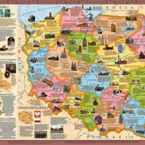 MAPA POLSKA WOJEWDZTWA (PLAKAT), PRACA ZBIOROWA Kup online