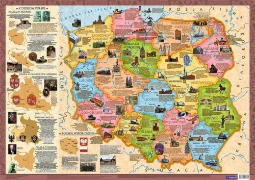 MAPA POLSKA WOJEWDZTWA (PLAKAT), PRACA ZBIOROWA Kup online