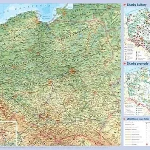 MAPA POLSKI PLANSZA EDUKACYJNA NA śCIANĘ I BIURKO Tylko dziś