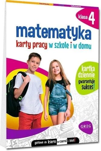 Hit cenowy MATEMATYKA SP 4 KARTY PRACY W SZKOLE I W DOMU