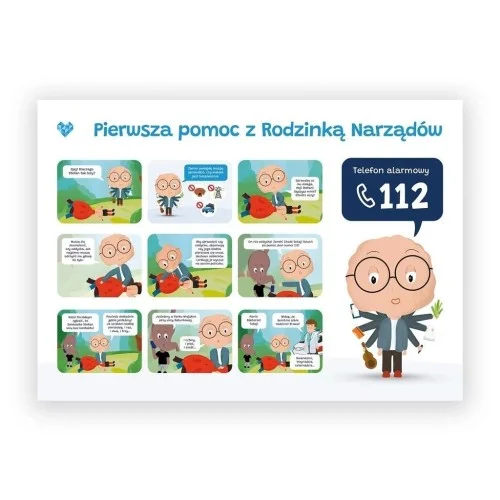 PLAKAT EDUKACYJNY. PIERWSZA POMOC A2 Wyprzedaż